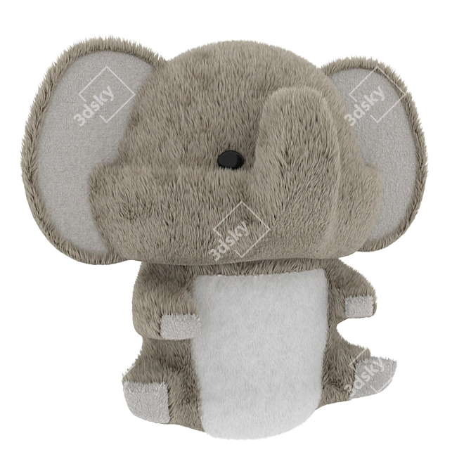 Trumpy Elephant: The Plush Collectible 3D model image 2