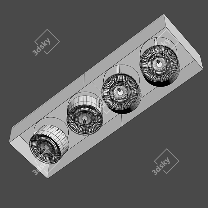 Sleek Mawa LED Downlights 3D model image 3