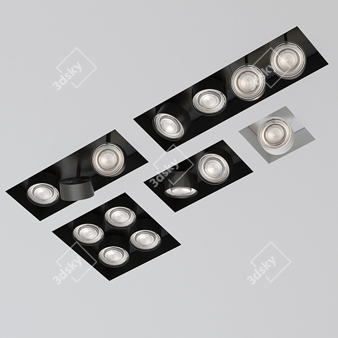 Sleek Mawa LED Downlights 3D model image 4