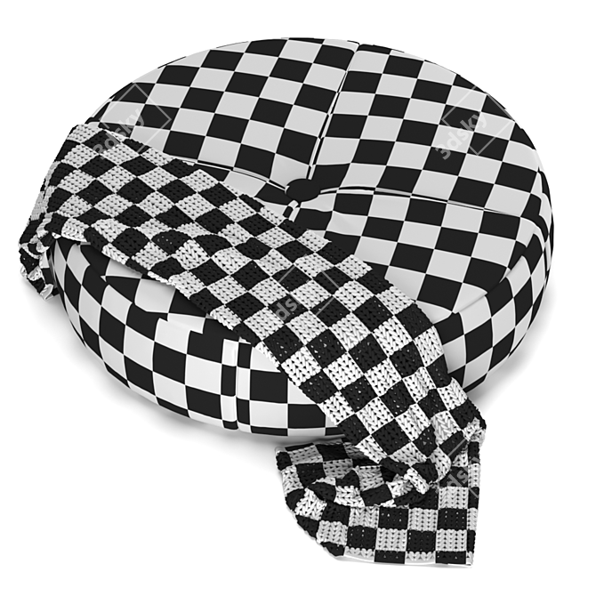 Aley Lema: Comfy Round Pouf 3D model image 4
