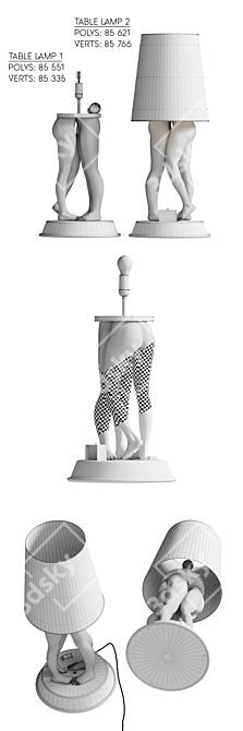 Romantic Relationship Table Lamp 3D model image 3