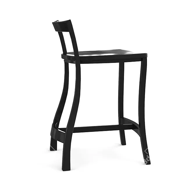 Elegant Ameli Barstool: PBR 3D model image 2