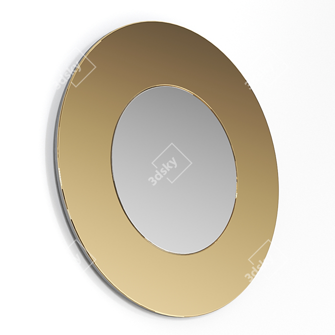 Elegant Porada Glass Mirror 3D model image 2