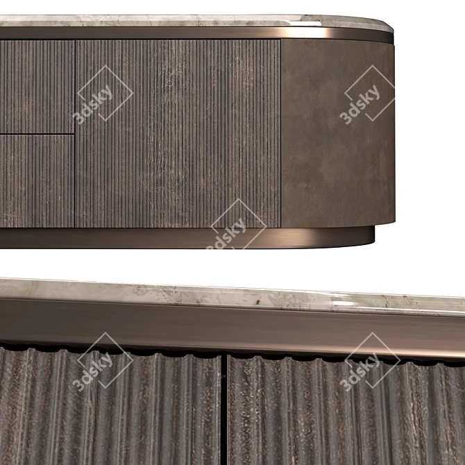 Luxury Gordon Wave Low Storage 3D model image 4