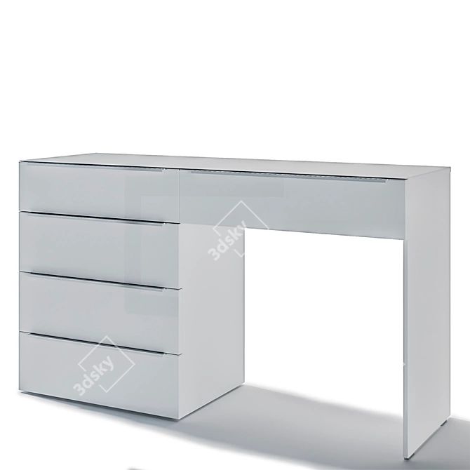 Modern Vanity Table with Storage Drawers 3D model image 1