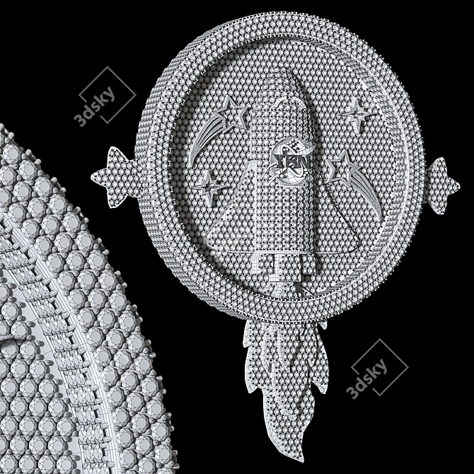 Minimalist Poly Pendant 3D model image 2
