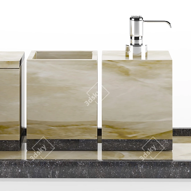 Elegant Hidalgo Armani Bathroom Set 3D model image 3