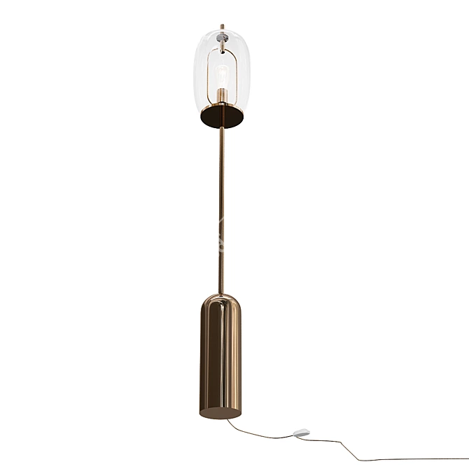 Modern Glass Floor Lamp 3D model image 1