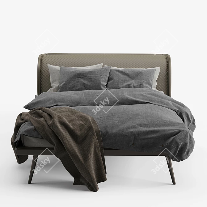 Luxurious Ayrton Bed by Cattelan Italia 3D model image 3