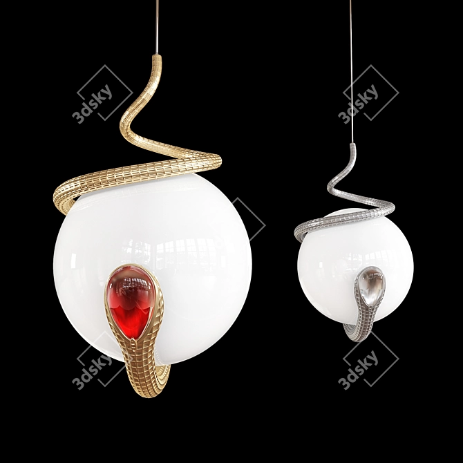 Elegante Profili Creep Pendant 3D model image 1