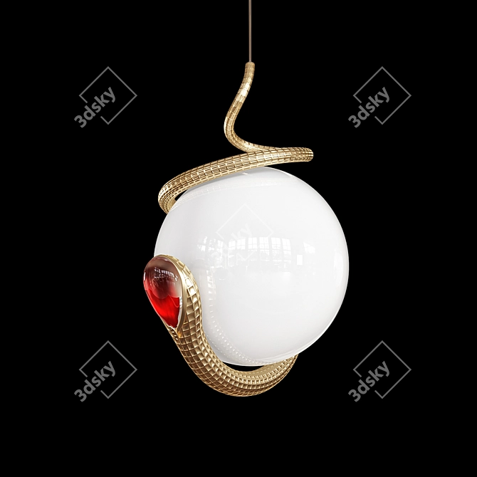 Elegante Profili Creep Pendant 3D model image 2