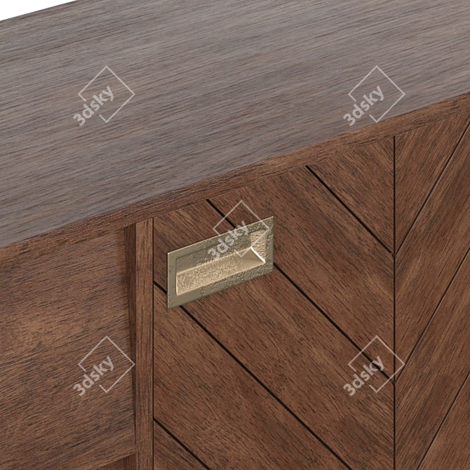 Elegant Zen Greyson Sideboard 3D model image 2