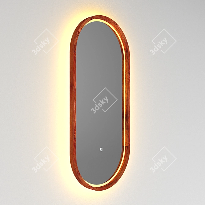 Elegant Ash Capsule Mirror 3D model image 3