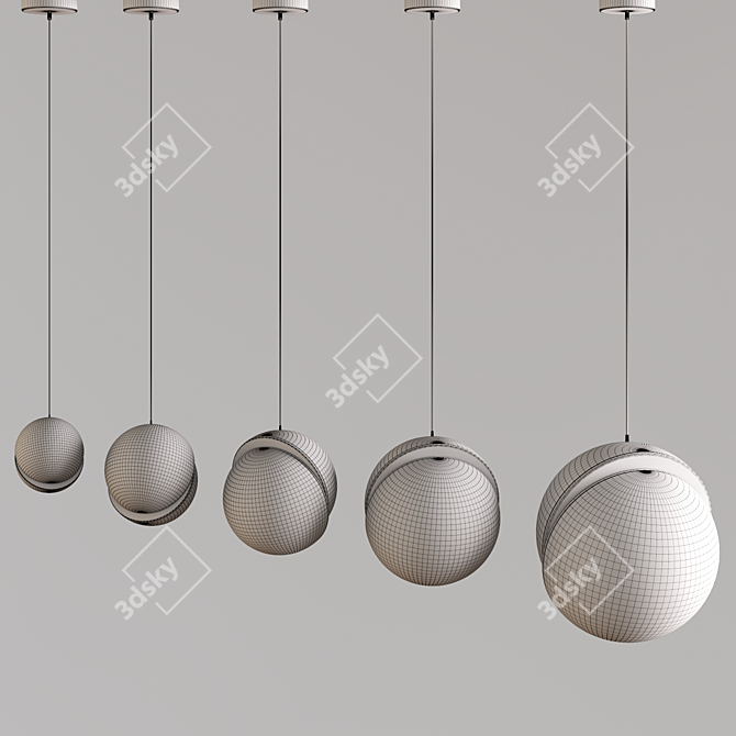  Modern Hanging Lamps - Versatile Sizes & Voltage 3D model image 4