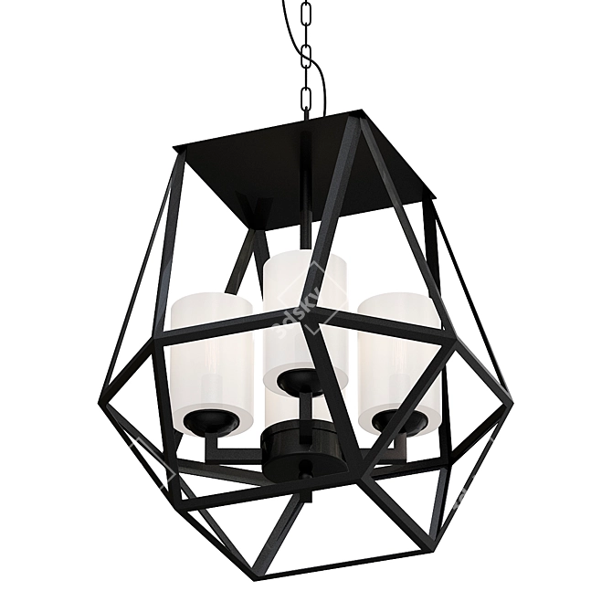Marble Gem Hanging Chandelier 3D model image 1