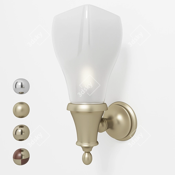 Elegant BRIZO Charlotte Sconce 3D model image 3