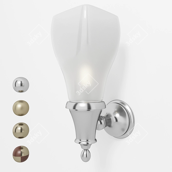 Elegant BRIZO Charlotte Sconce 3D model image 4