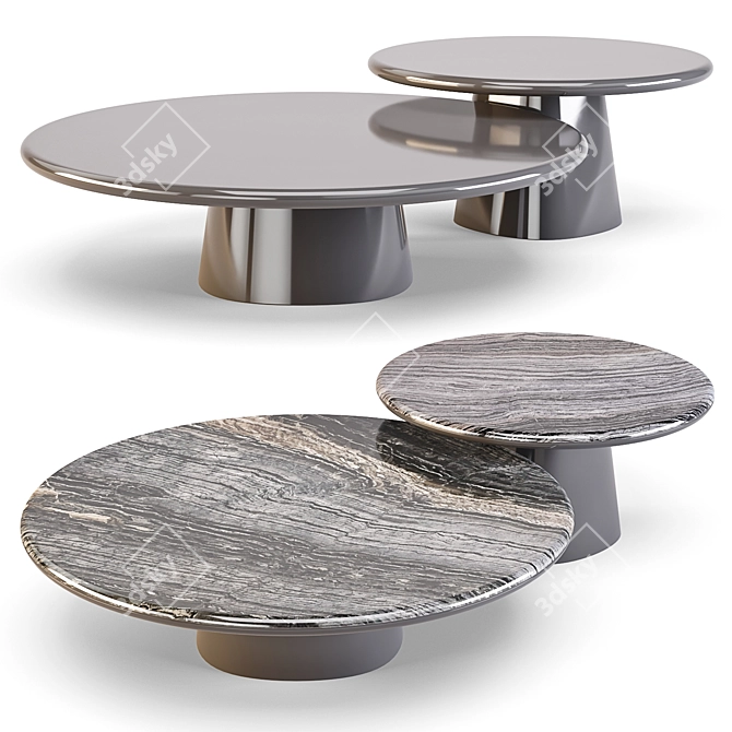 Meridiani Leon: Stylish Coffee and Side Tables 3D model image 1