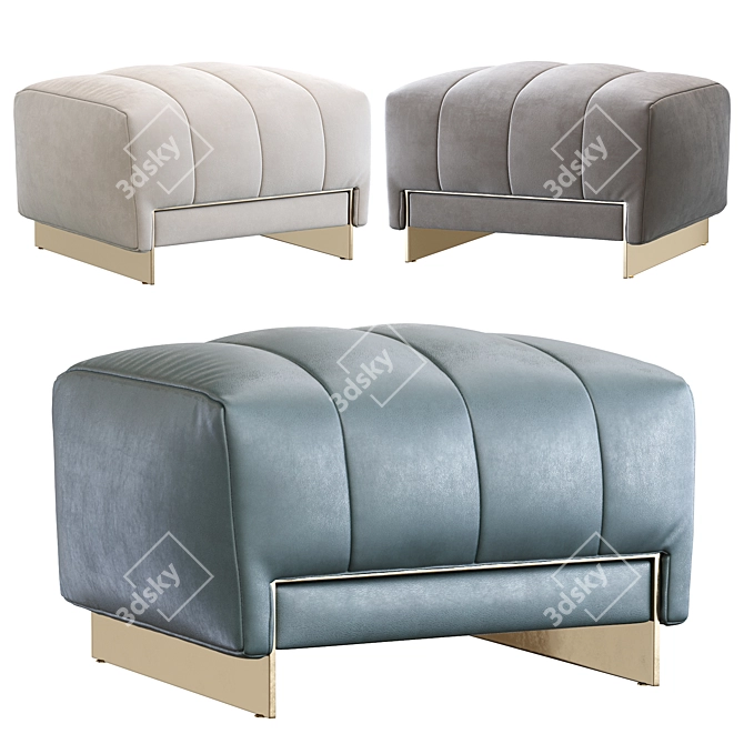 Simpatico Ottoman: Balanced Beauty 3D model image 1