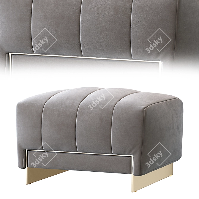 Simpatico Ottoman: Balanced Beauty 3D model image 2