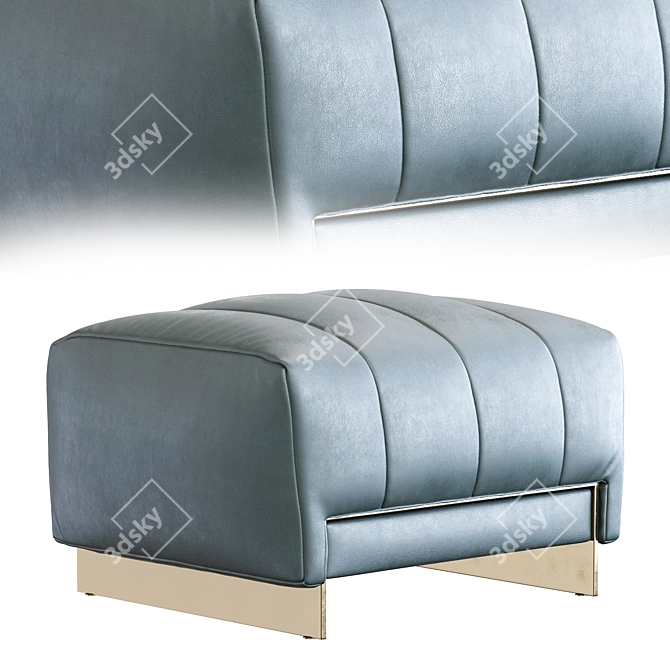 Simpatico Ottoman: Balanced Beauty 3D model image 3