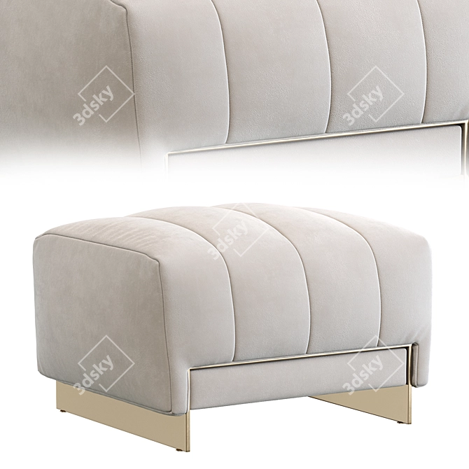 Simpatico Ottoman: Balanced Beauty 3D model image 4