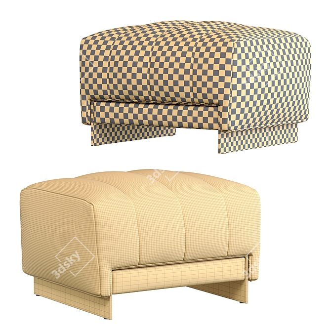 Simpatico Ottoman: Balanced Beauty 3D model image 5