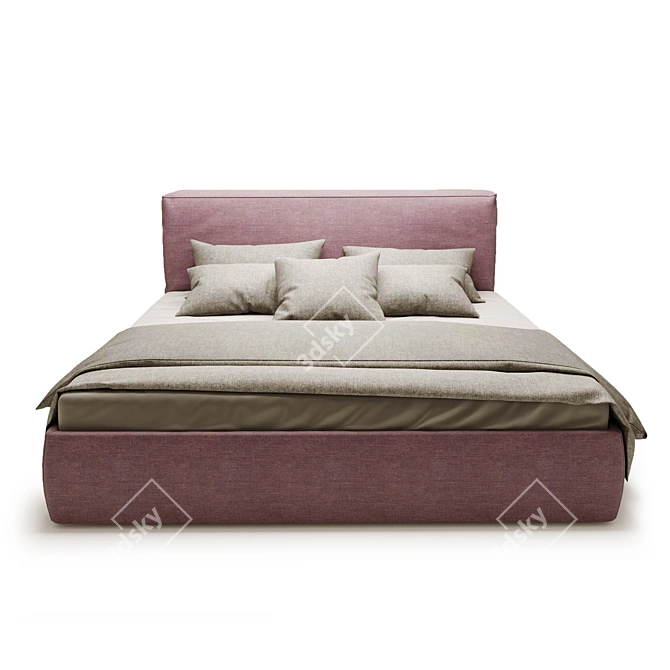 Modern Square Bed 3D model image 3
