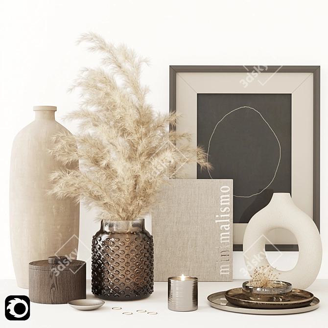 Modern Minimalist Decor Set 3D model image 1