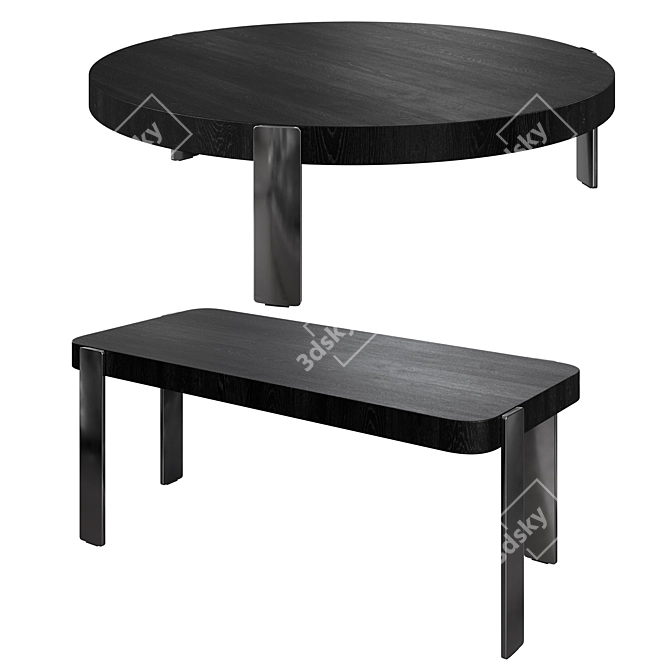 Title: Minotti Mattia Coffee Tables 3D model image 4