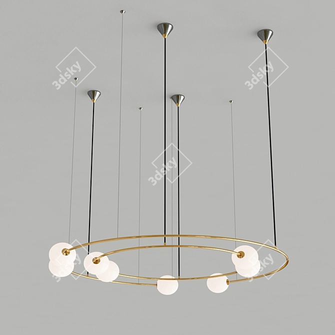 Contemporary Content Lamp - 80cm Diameter 3D model image 2