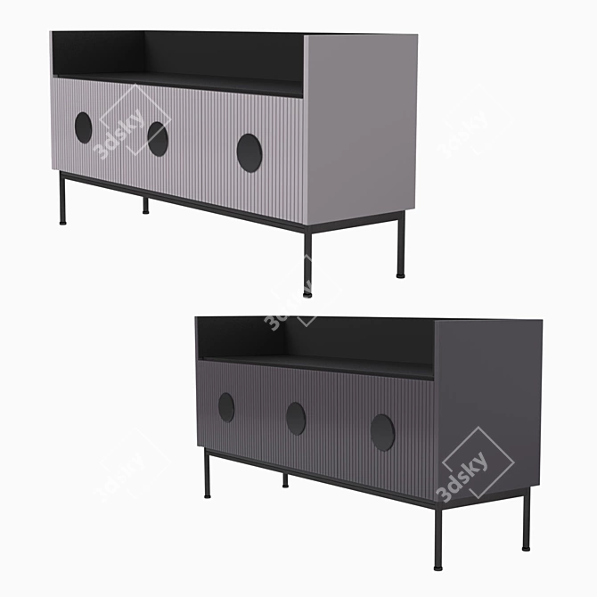 Modern Stylish Chest of Drawers: UNO, 140cm 3D model image 1