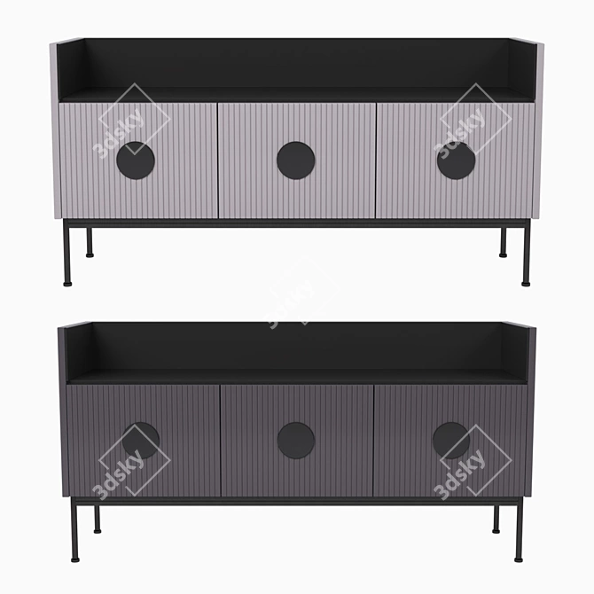 Modern Stylish Chest of Drawers: UNO, 140cm 3D model image 2