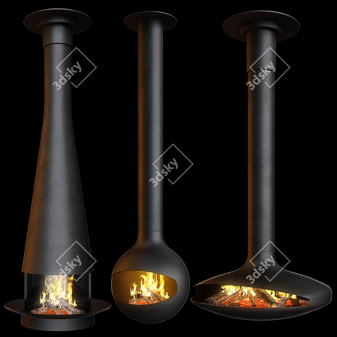 Focus Creation 2 Fireplace Set 3D model image 2
