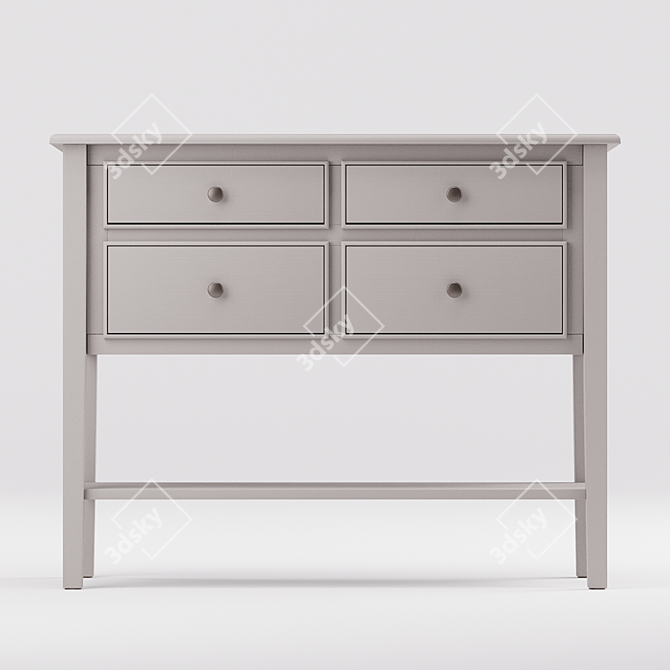 Grey Camille Chest of Drawers: Elegant Storage Solution 3D model image 1