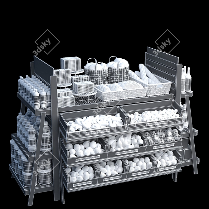 High-Quality Grocery Store Display 3D model image 4