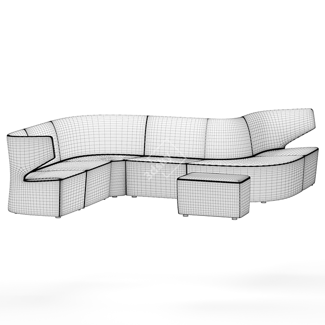 Customizable Pablo Modular Sofa 3D model image 2