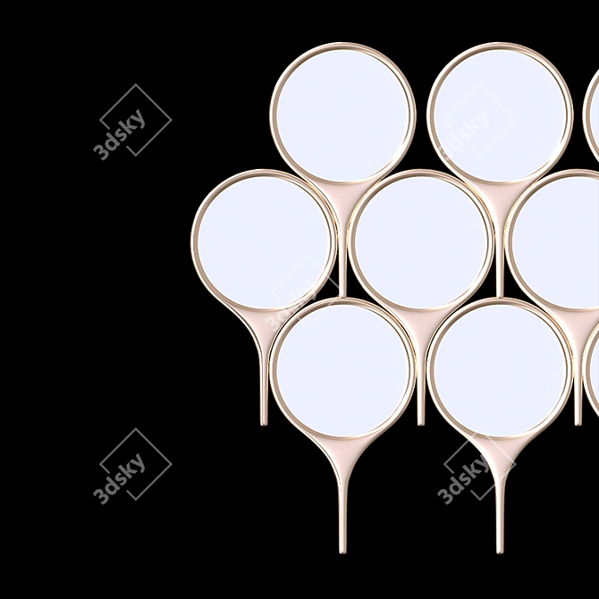 Urbane Loop Mirror: Modern Elegance 3D model image 2