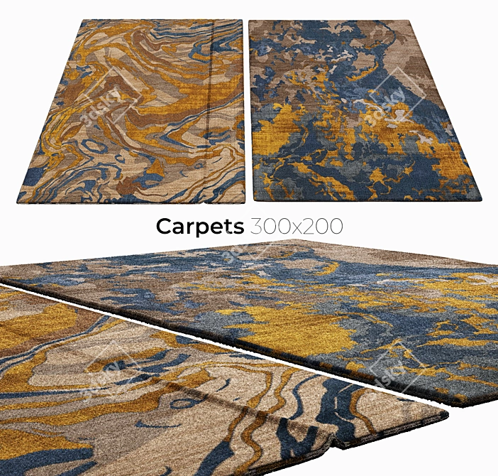 Luxury Floor Rugs for Chic Interiors 3D model image 1