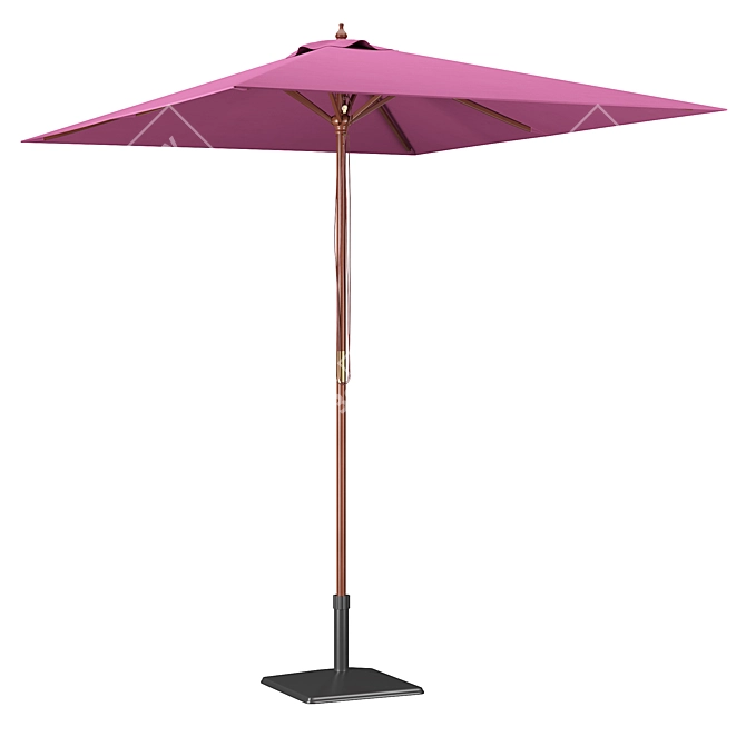 Garden Sunshade Parasol - Rectangular Design 3D model image 3