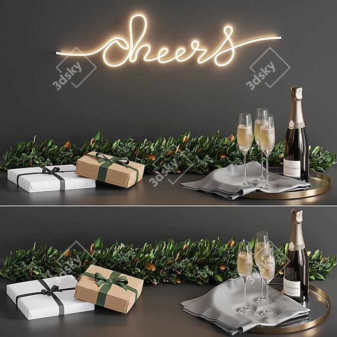  Festive Pottery Barn Christmas Set 3D model image 5
