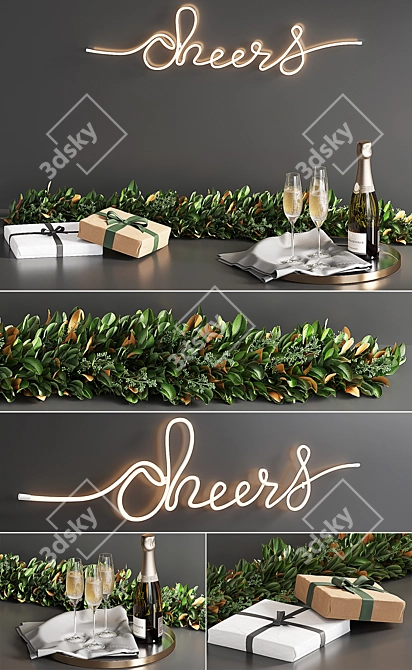  Festive Pottery Barn Christmas Set 3D model image 2