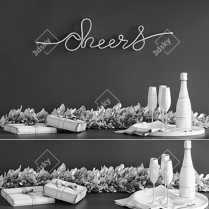  Festive Pottery Barn Christmas Set 3D model image 4