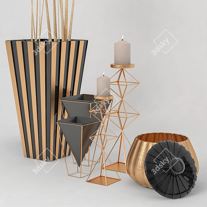 Elegant Decor Set 3D model image 2