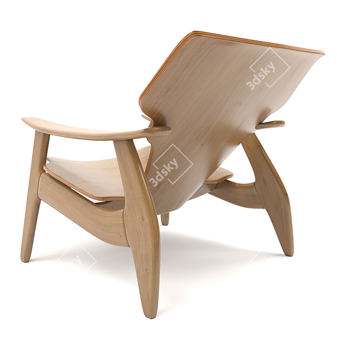 Sculptural Comfort: Diz Armchair 3D model image 2