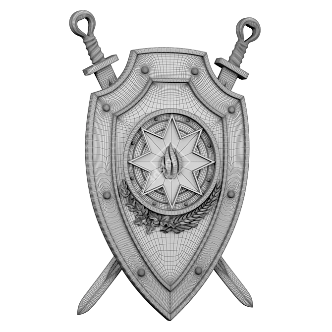 Azeri Ministry Emblem: 3 Materials 3D model image 4