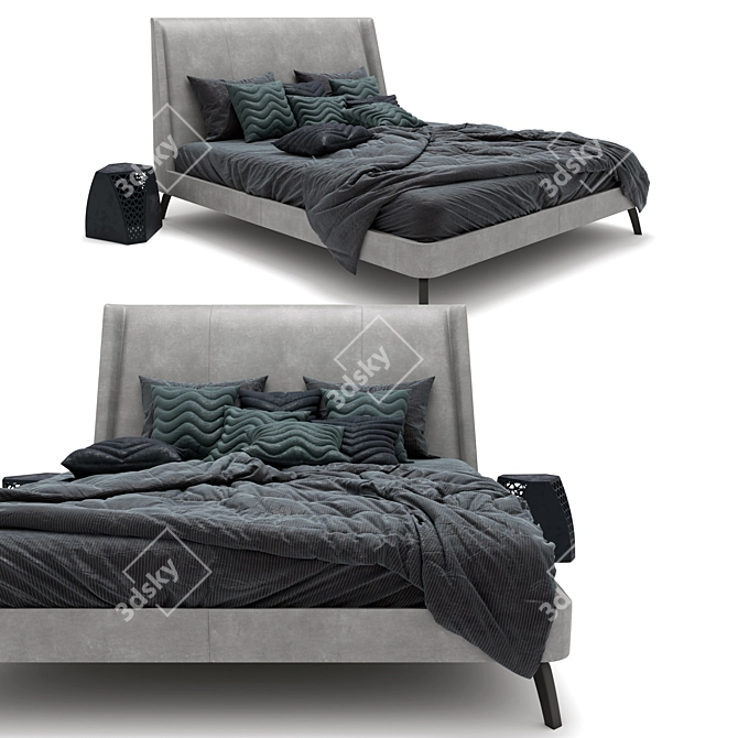 Suzie Wong Bed: Italian Elegance 3D model image 2