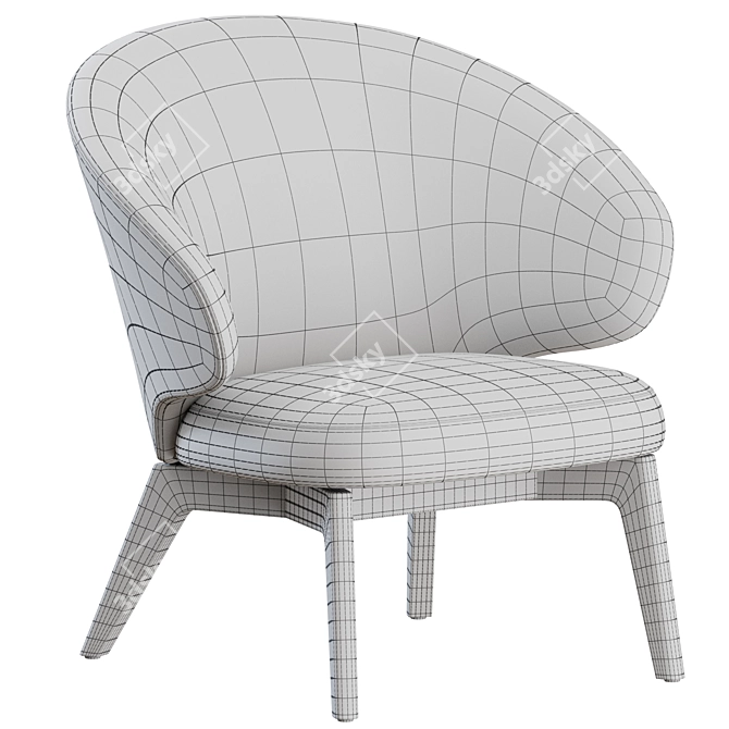 LET Armchair: Stylish Comfort for Your Space 3D model image 3