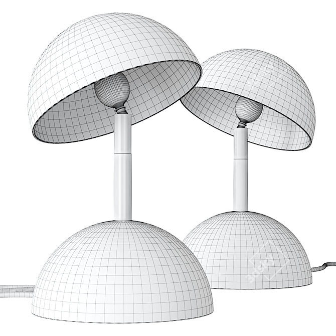 Sleek Aluminium LED Table Lamp 3D model image 2