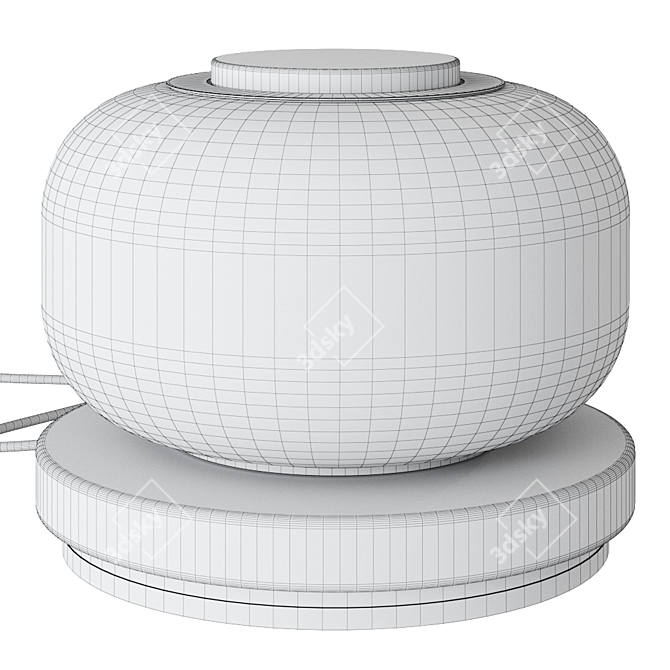 Luminous Luna A Glass Table Lamp 3D model image 2